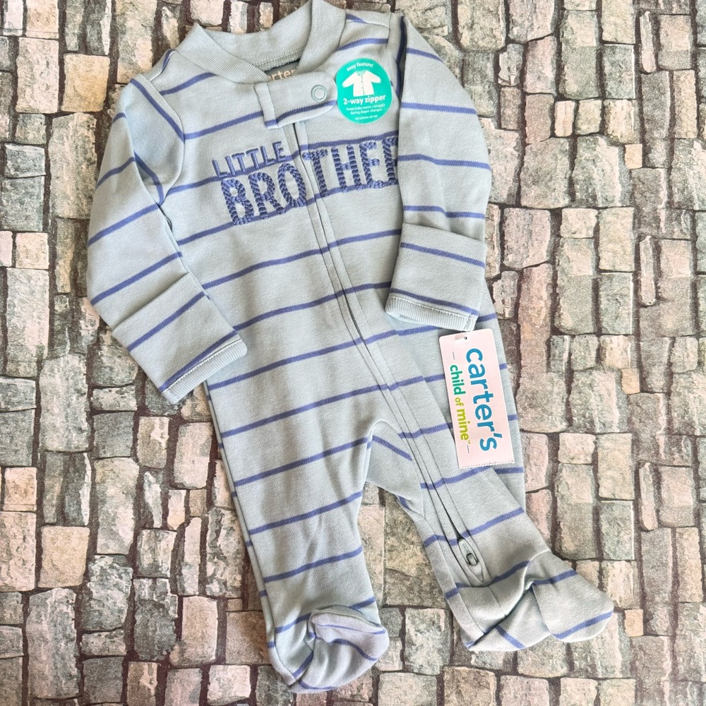 Carter's Little Brother Striped One Piece Sz PM